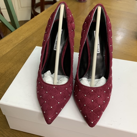 NWT Charles David Castle Studded Heels 5 Cabernet - Picture 5 of 12